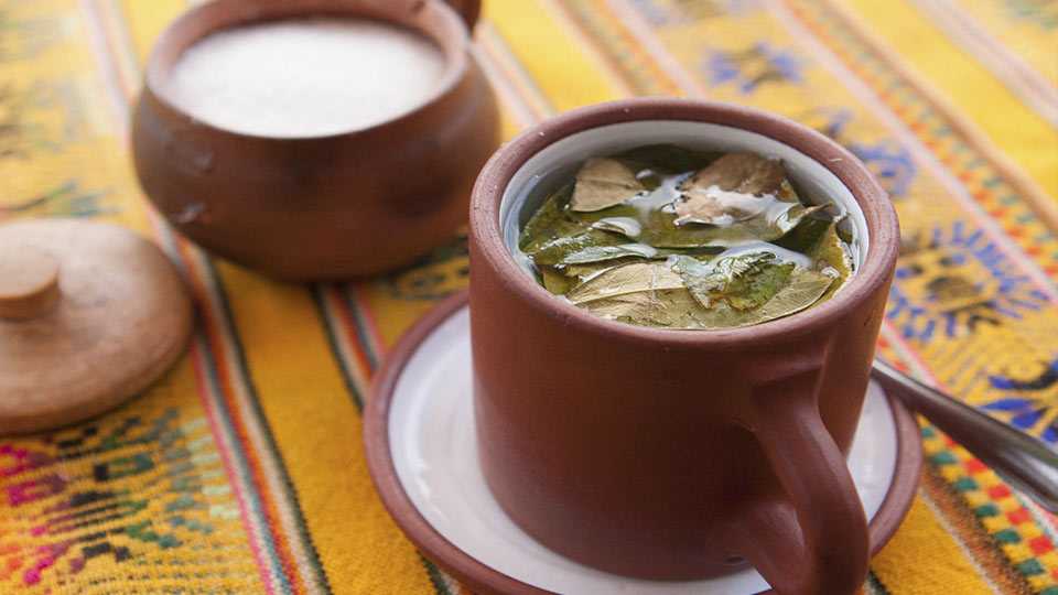 vacation in machu picchu coca leaf tea
